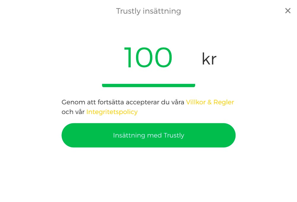 Insättning hos Pronto Live